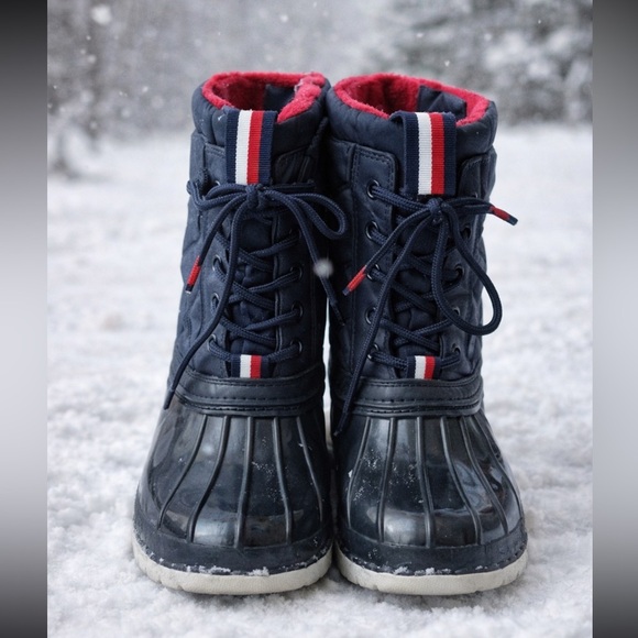 Tommy Hilfiger Other - Tommy Hilfiger Kids' Navy and Red Rain Boots